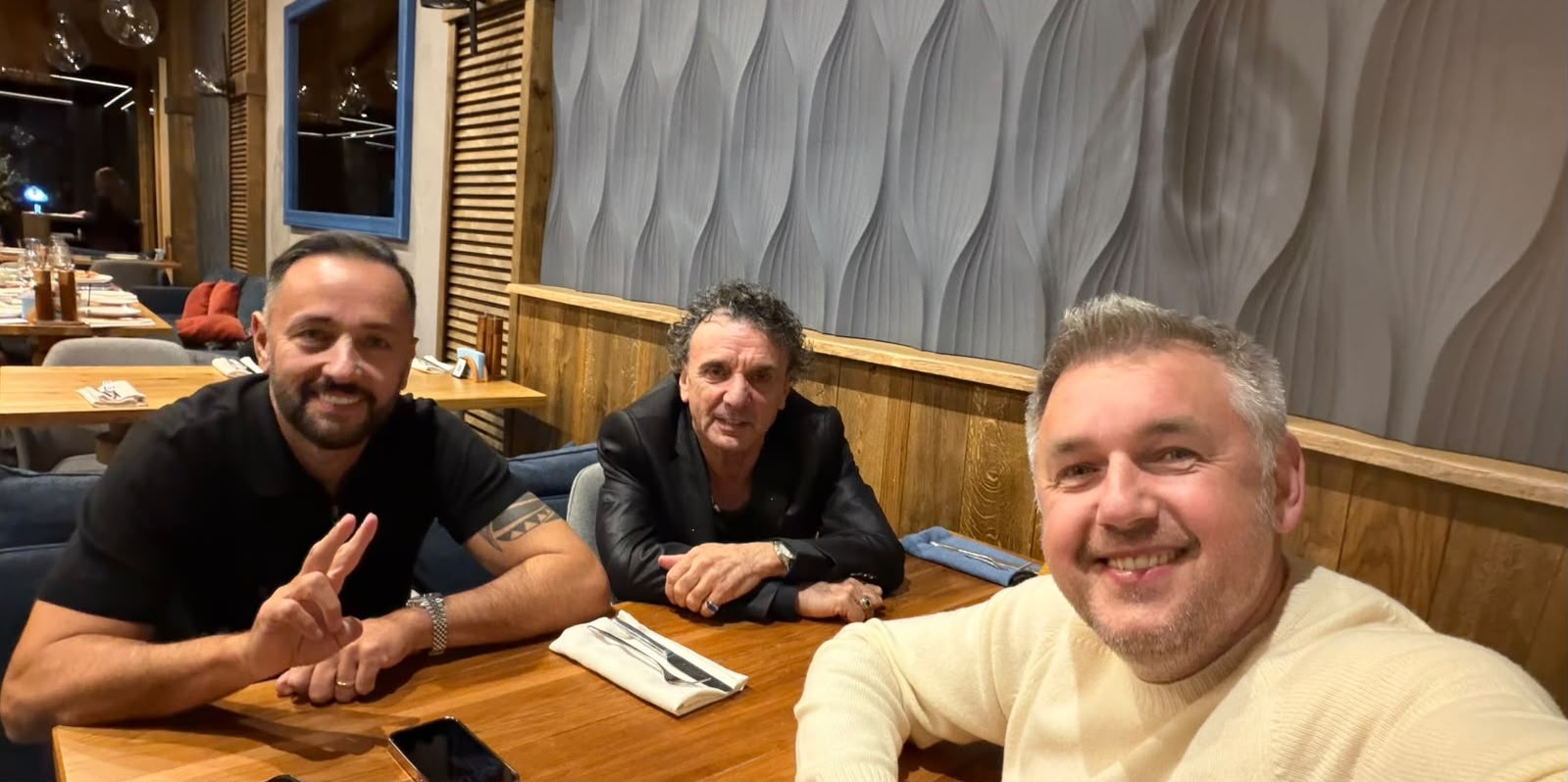 Rico with Artur Berezovski(music manager)and Dimitri Karpachow,(TV Moderator)